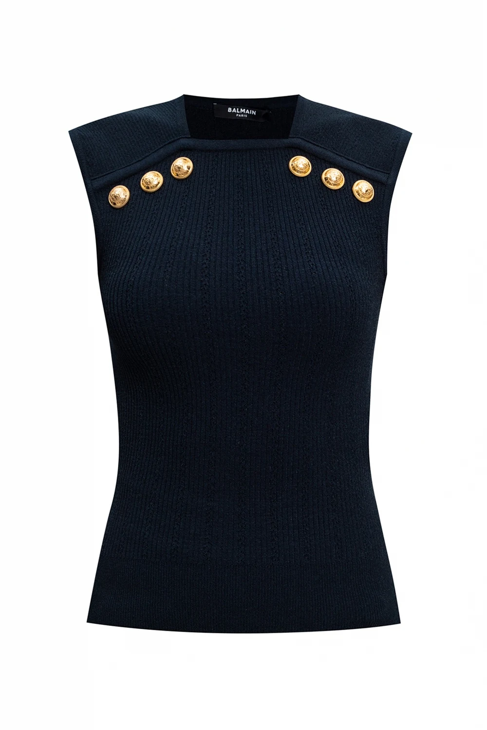 NAVY BLUE Woven tank top