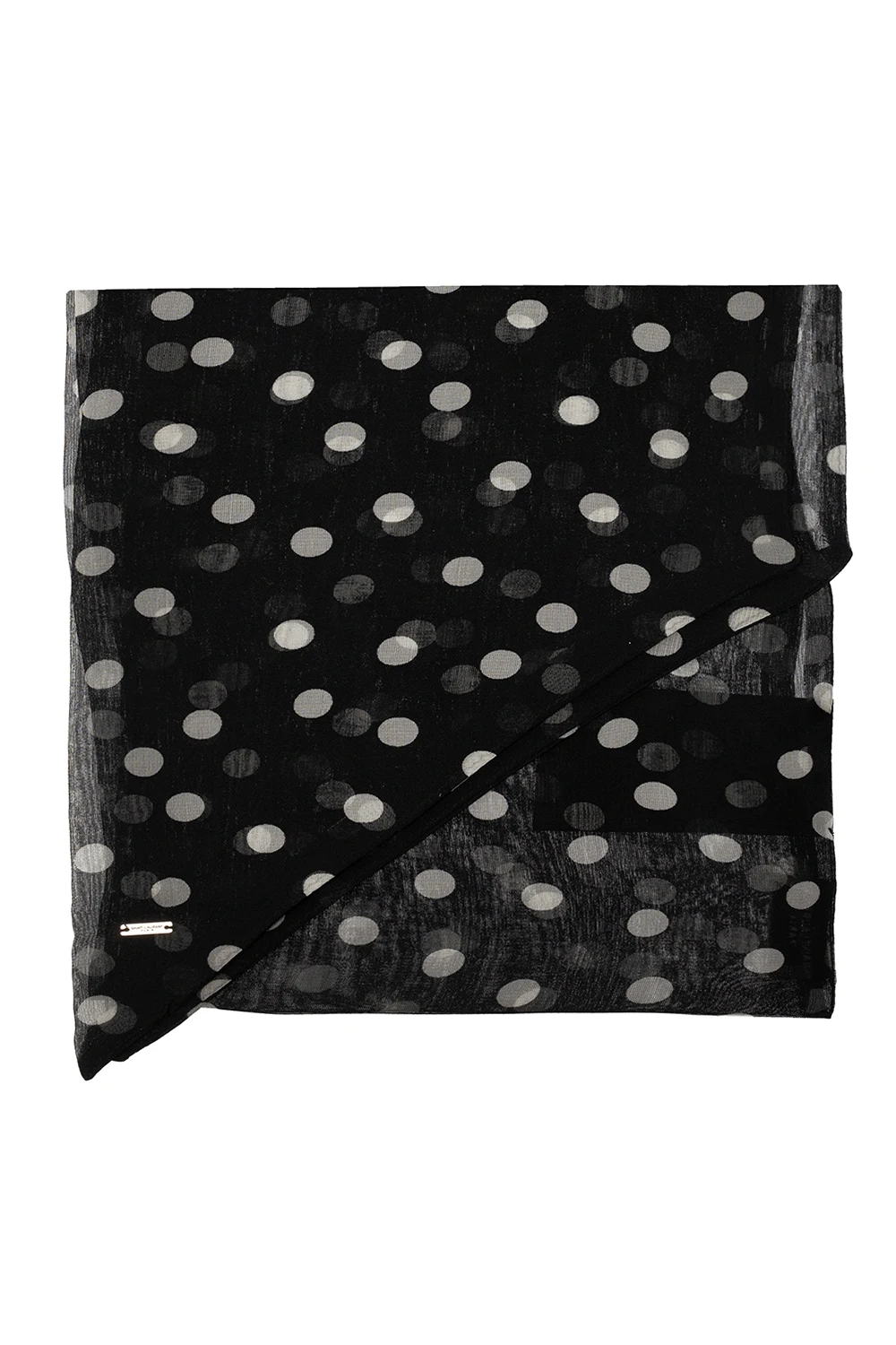 BLACK Patterned scarf