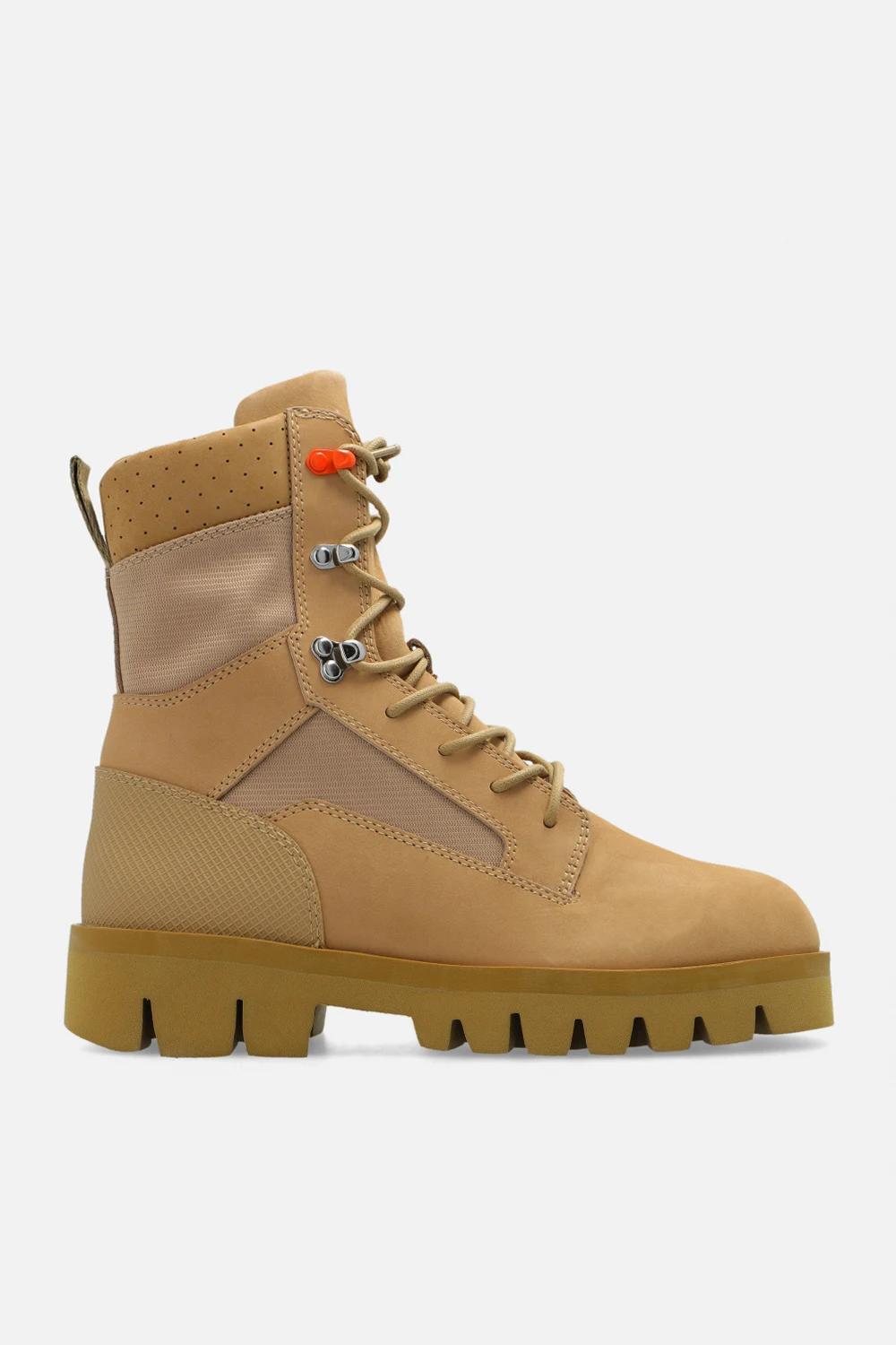 beige Lace-up ankle boots