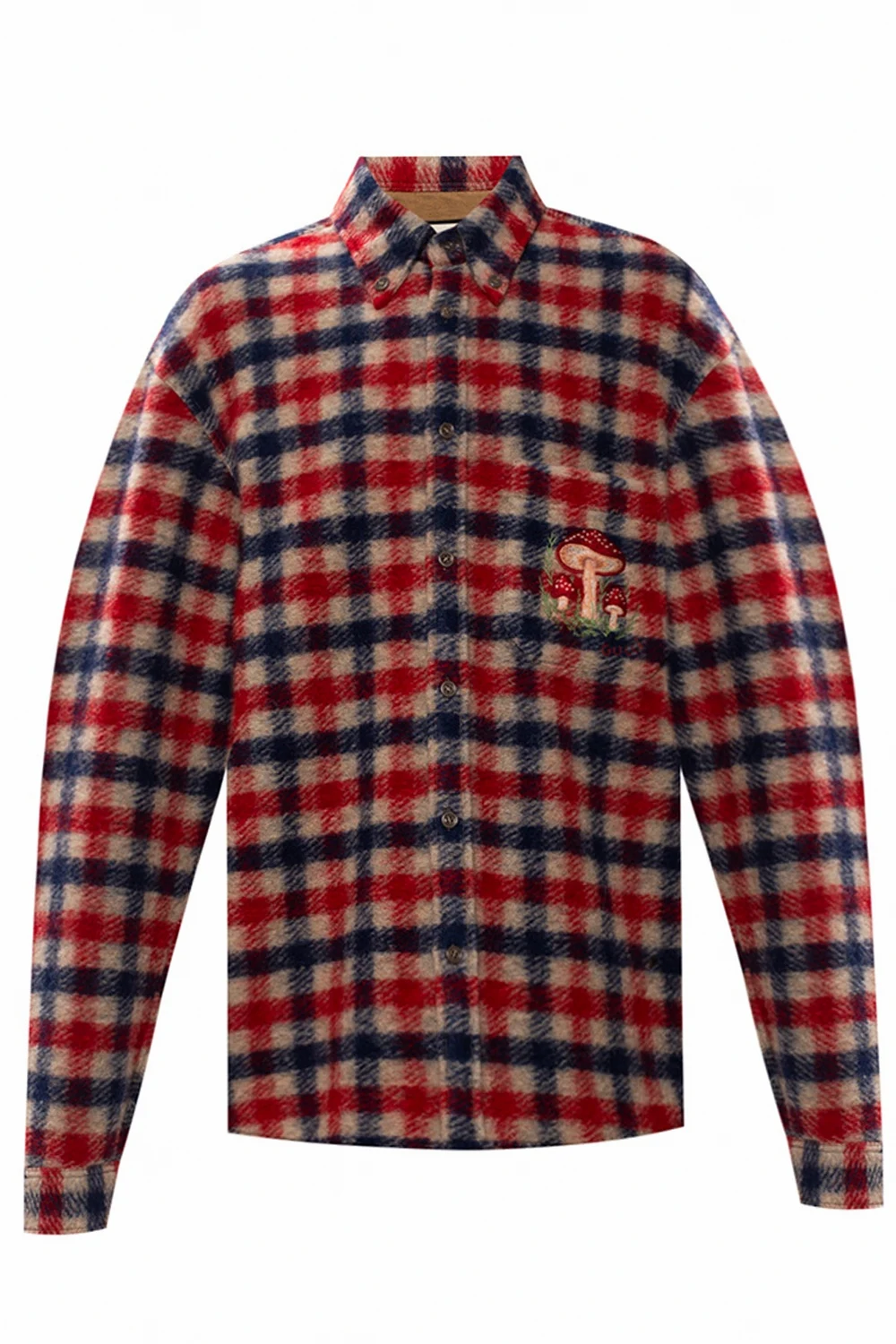 Wool shirt with logo