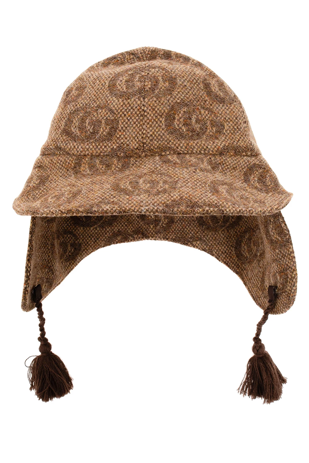 BROWN Wool hat with earflaps