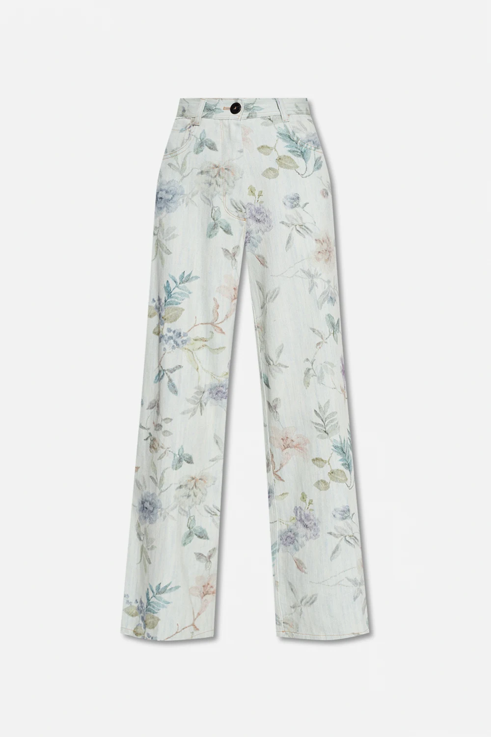 Jeans with floral motif