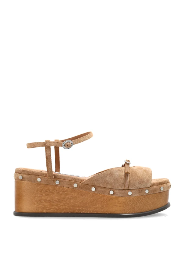 beżowy Sandały na platformie