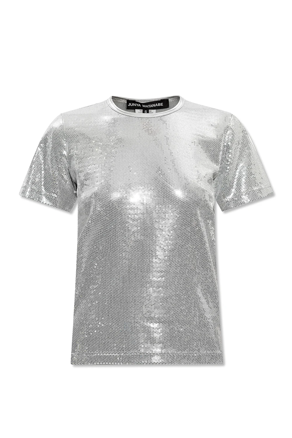 SILVER T-shirt with sequin inserts