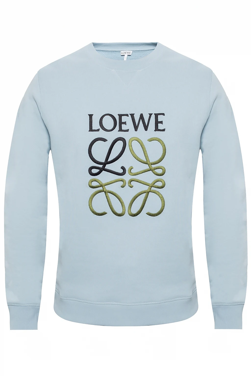 light blue Logo-embroidered sweatshirt