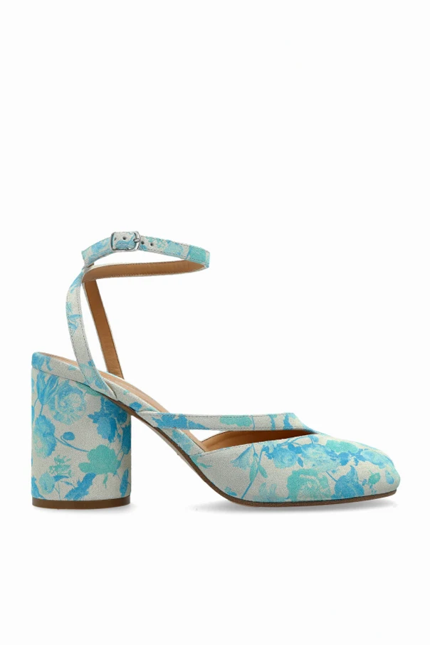 BLUE Heeled shoes with "Tabi" cutout