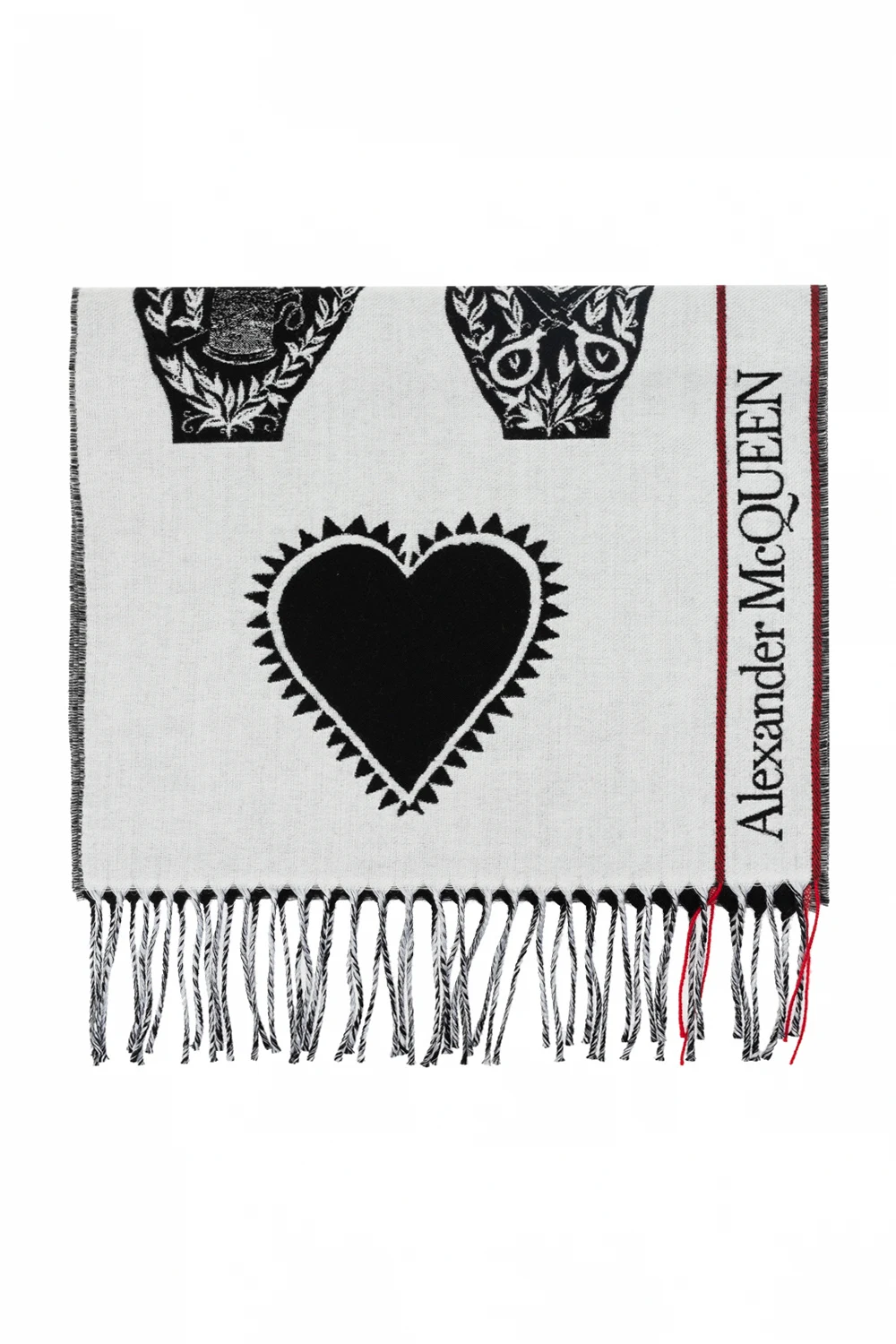 WHITE Wool scarf