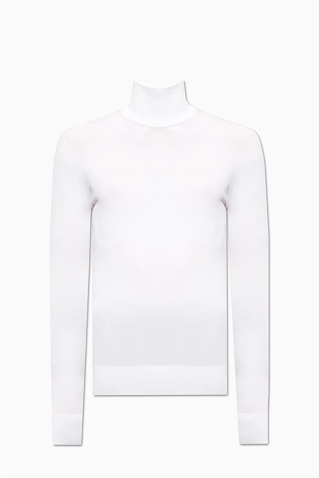 WHITE Long-sleeved turtleneck sweater