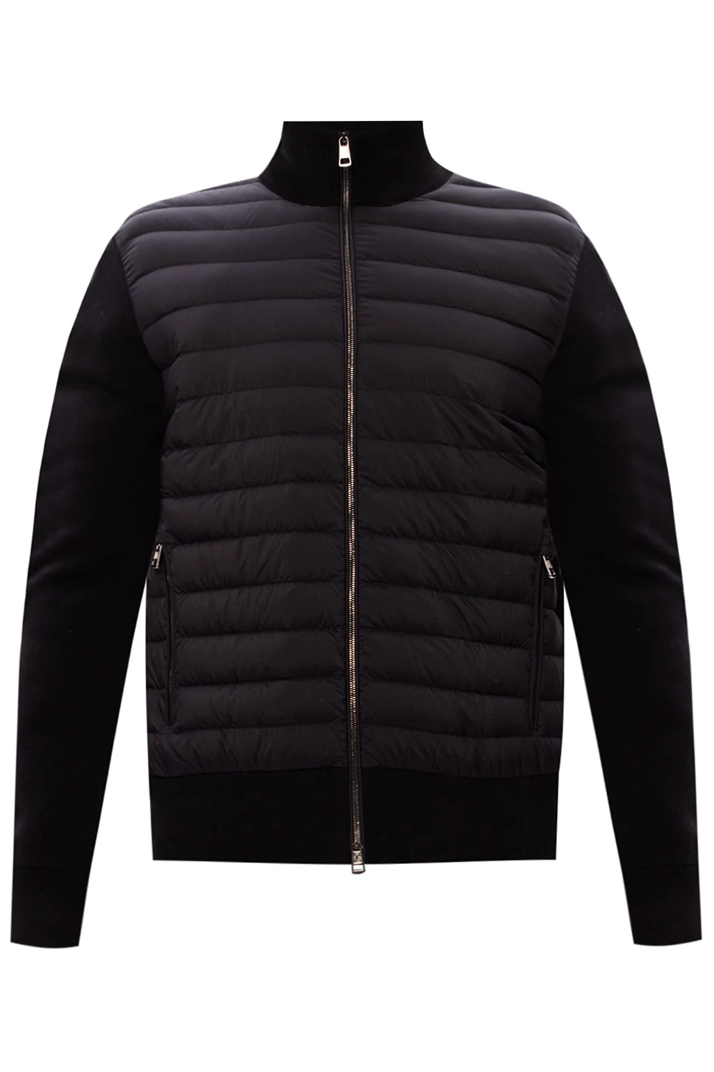 BLACK Quilted cardigan