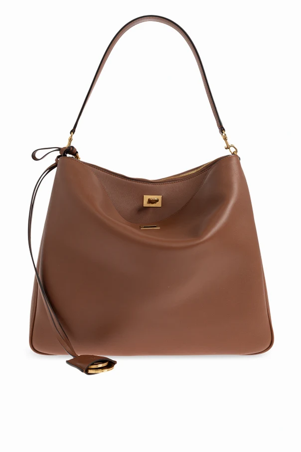 BRĄZOWY Torba na ramię ‘Rodeo Medium’ typu ‘hobo’