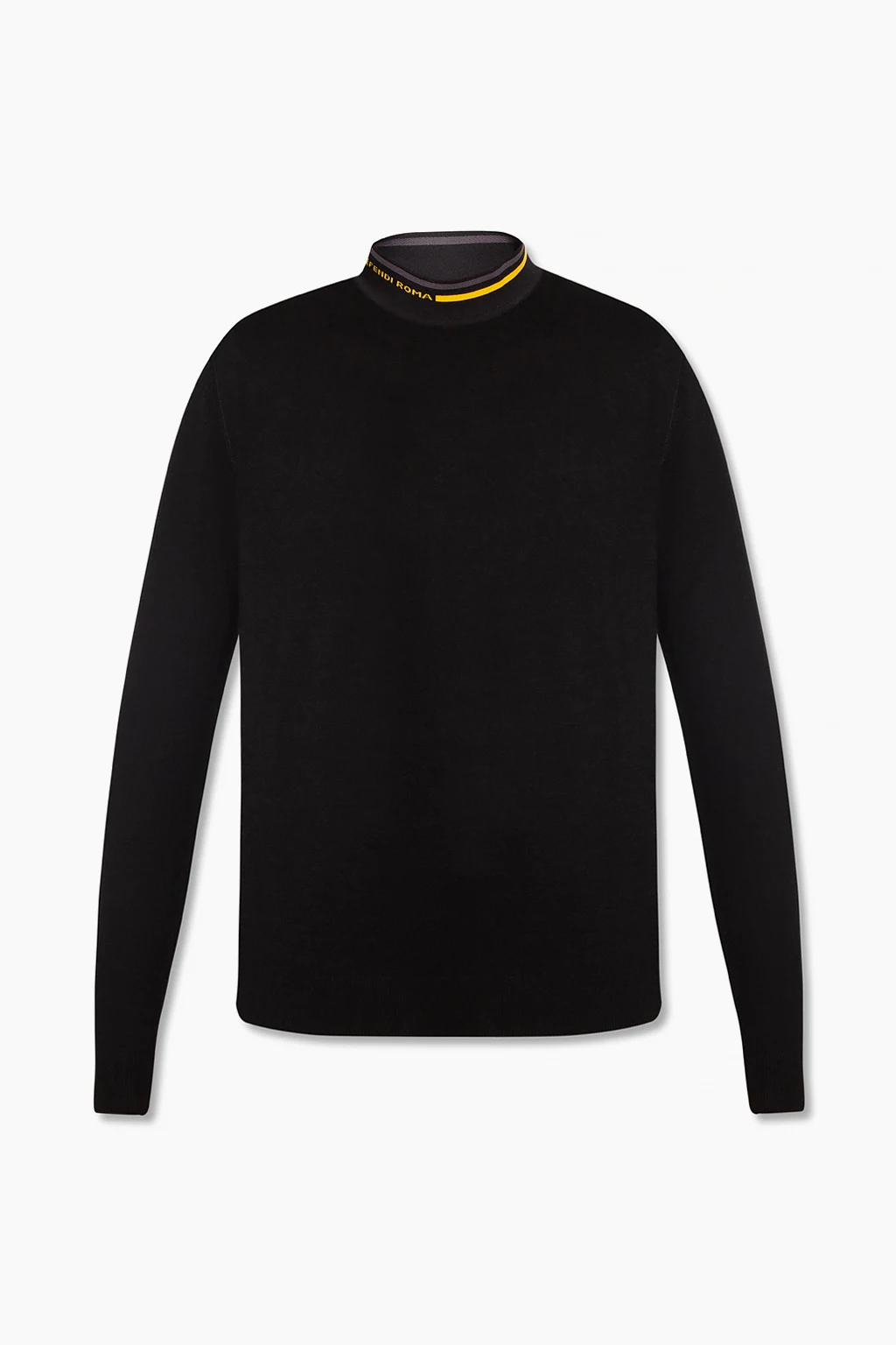 BLACK Sweater with high neck