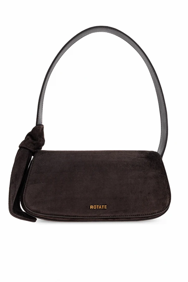 BRĄZOWY Zamszowa  torba na ramię