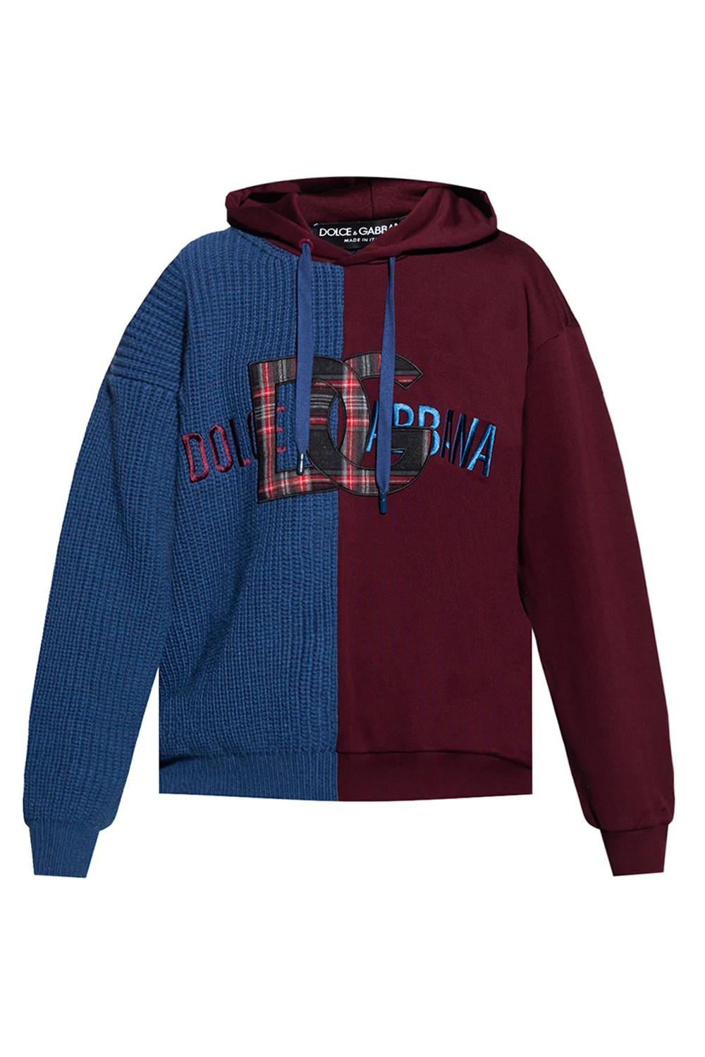 NAVY BLUE Patchwork hoodie