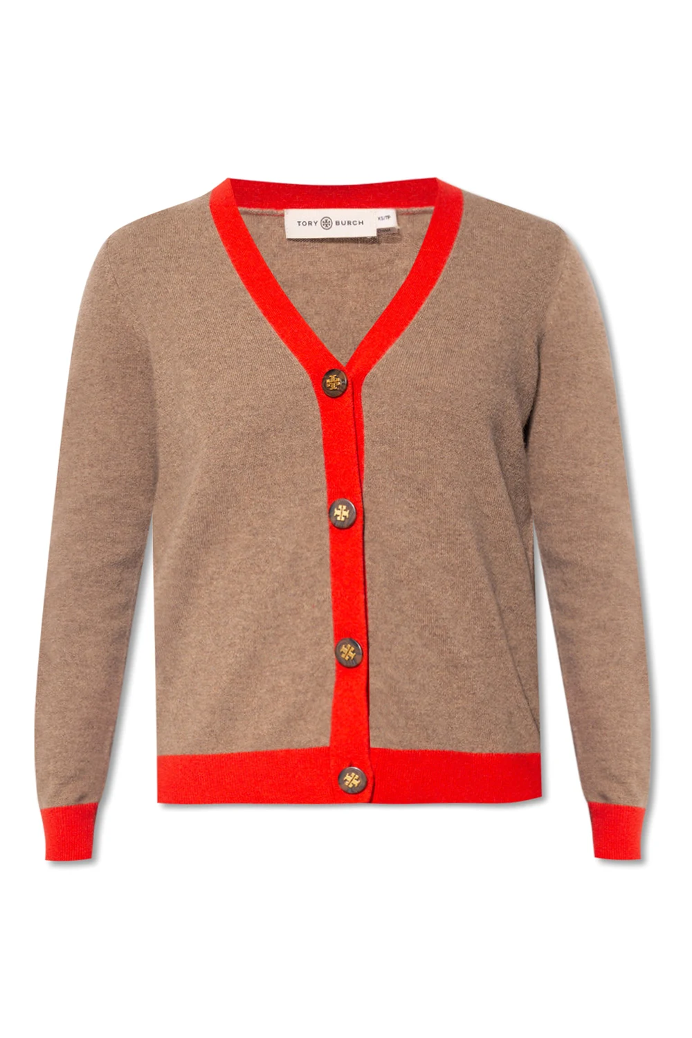 Cashmere cardigan with logo