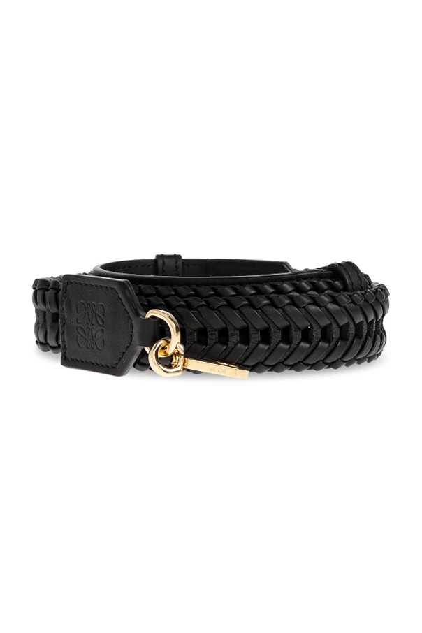 BLACK Leather bag strap