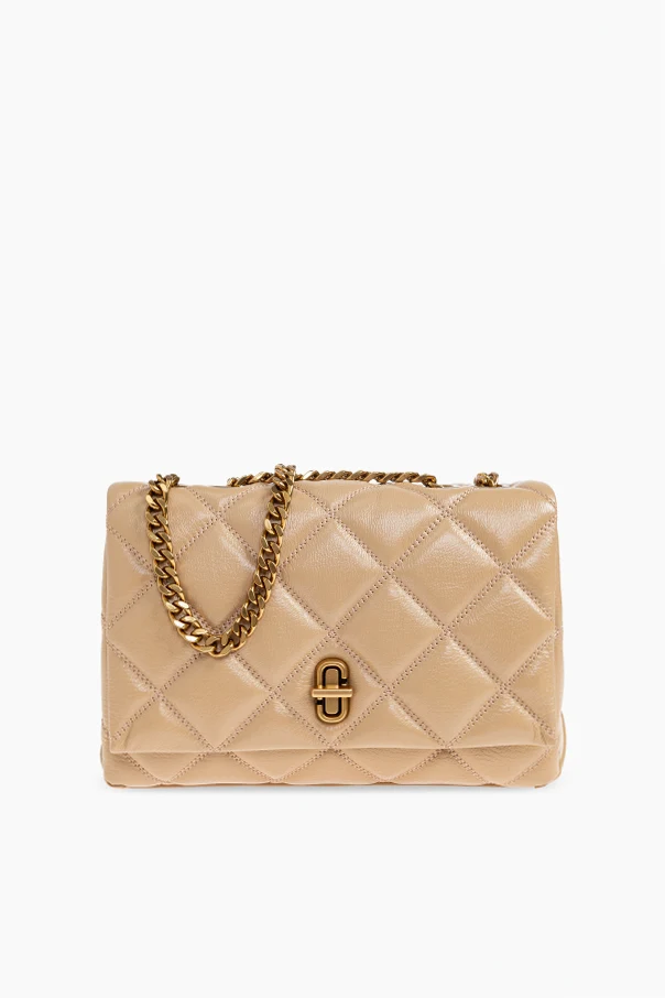 BEIGE Leder-Umhängetasche mit Logo