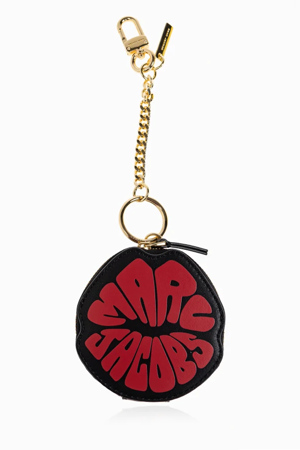 BLACK Leather keychain