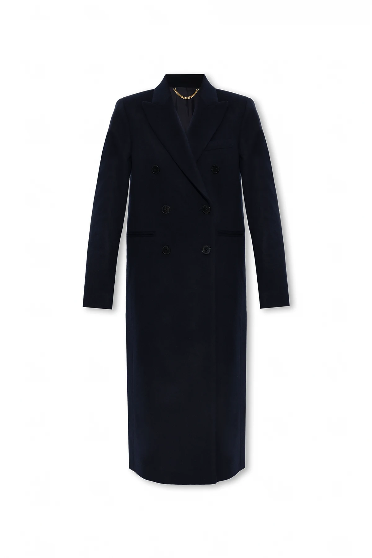 Double-breasted wool coat
