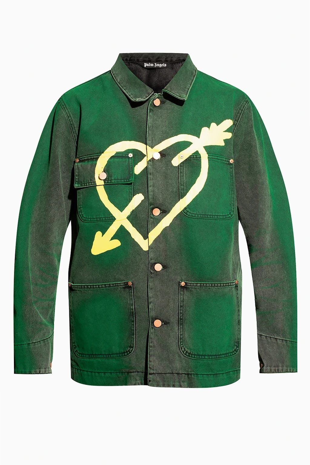 GREEN Printed denim jacket