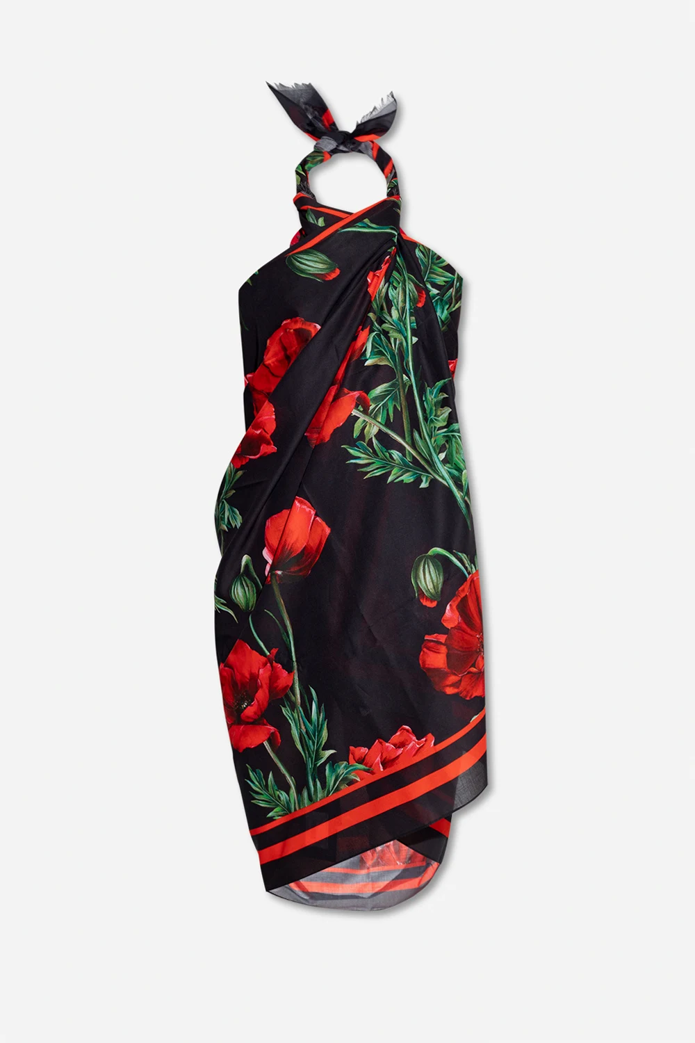 BLACK Floral pareo