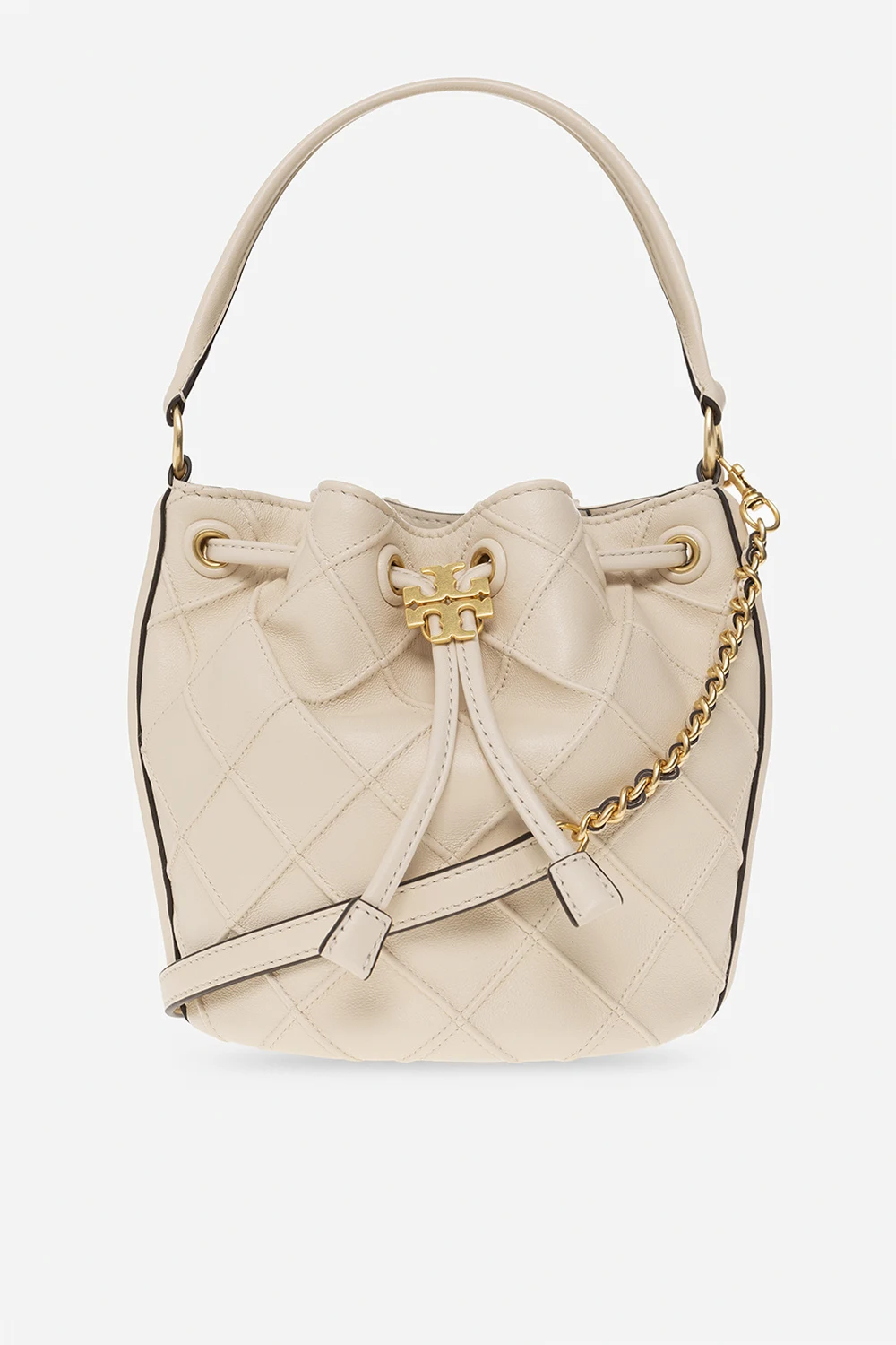 cream ‘Fleming Large’ bucket shoulder bag