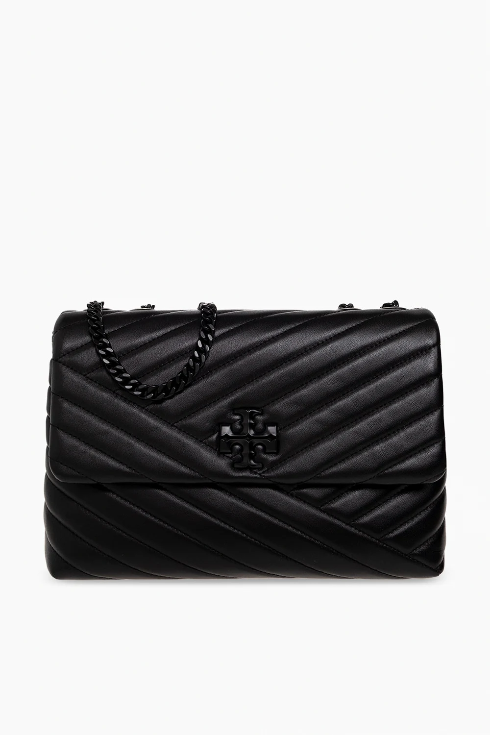 BLACK ‘Kira Chevron’ leather shoulder bag