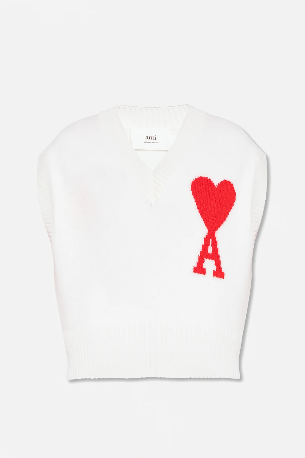 Wool vest with logo