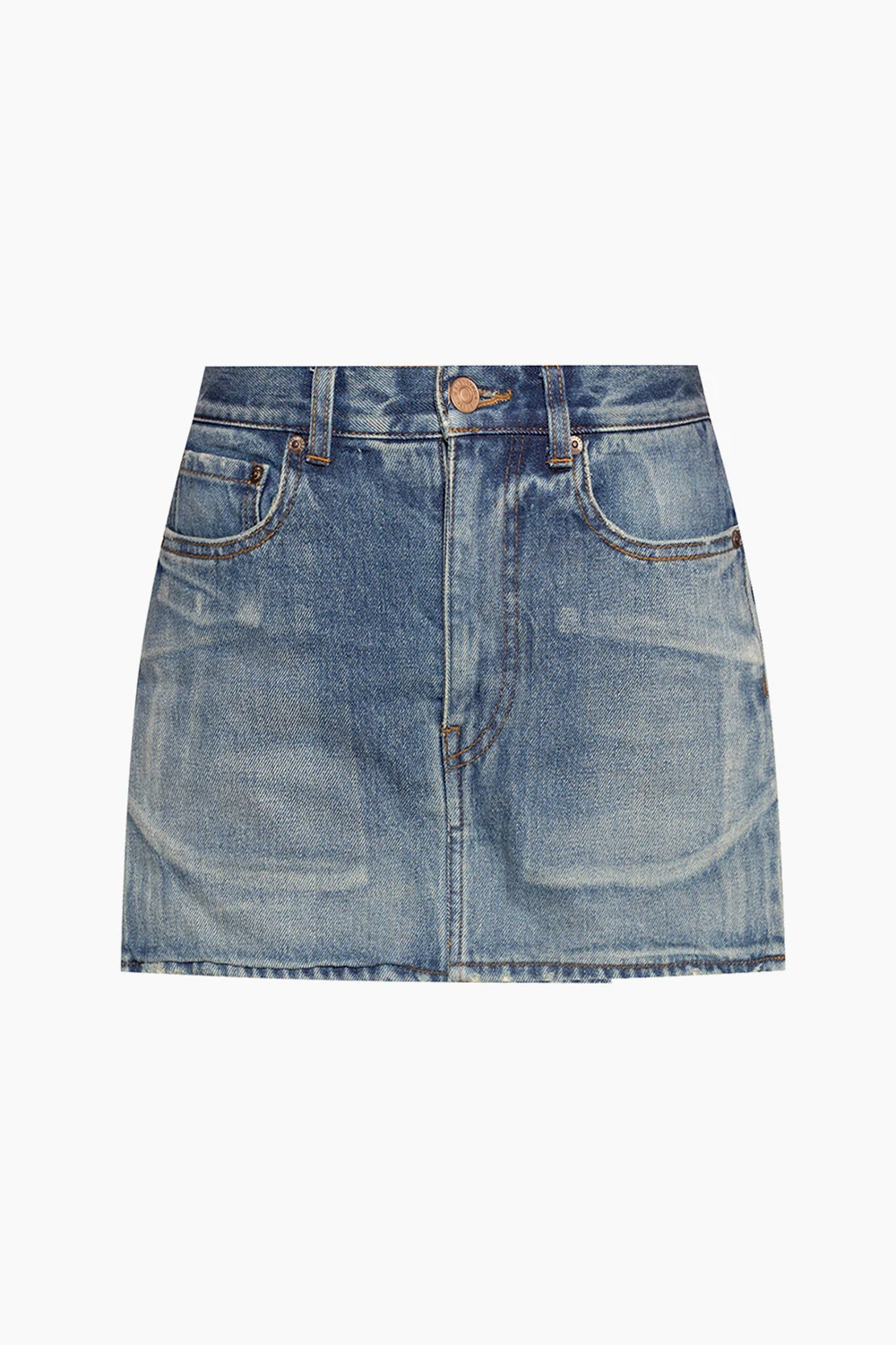 Denim skirt with shorts
