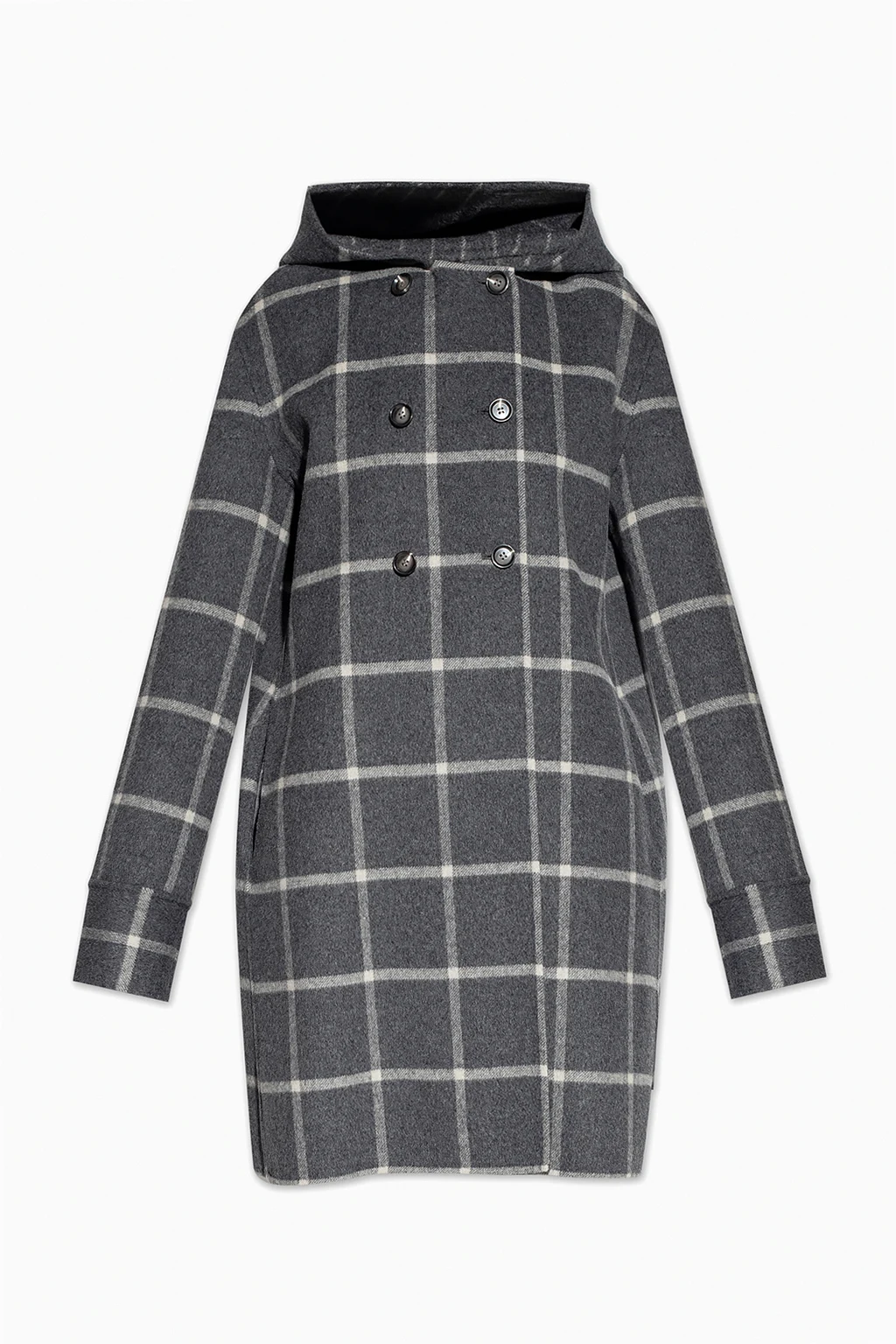 GREY Reversible hooded coat