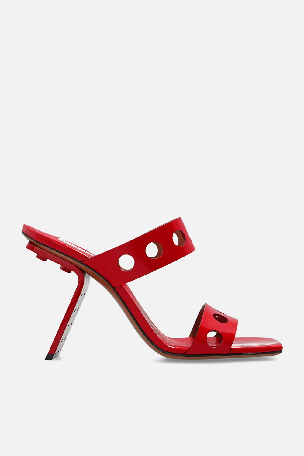 Leather heeled mules