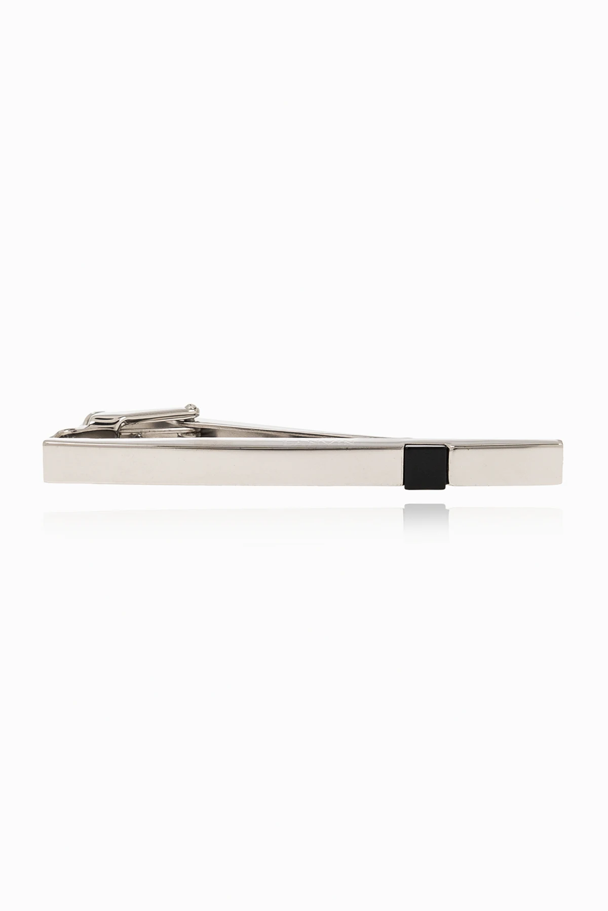 SILVER Tie clip with black finish