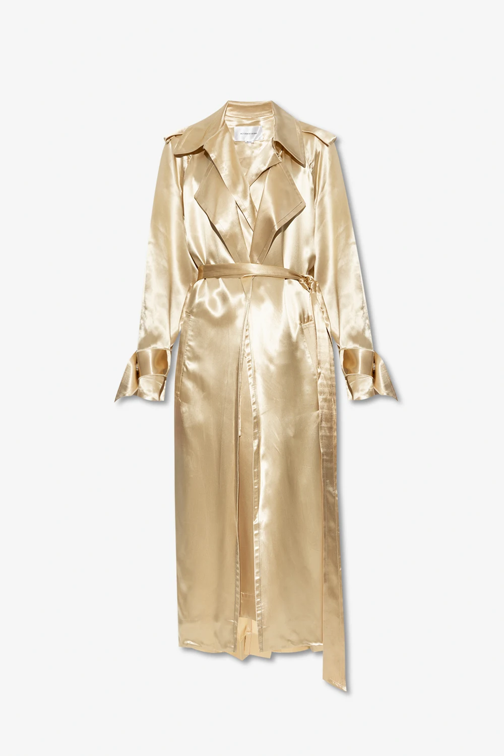 Coat with tie fastening