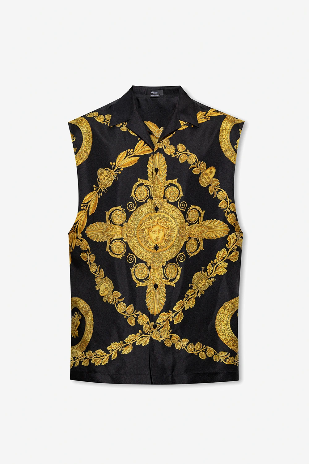 BLACK Silk sleeveless shirt