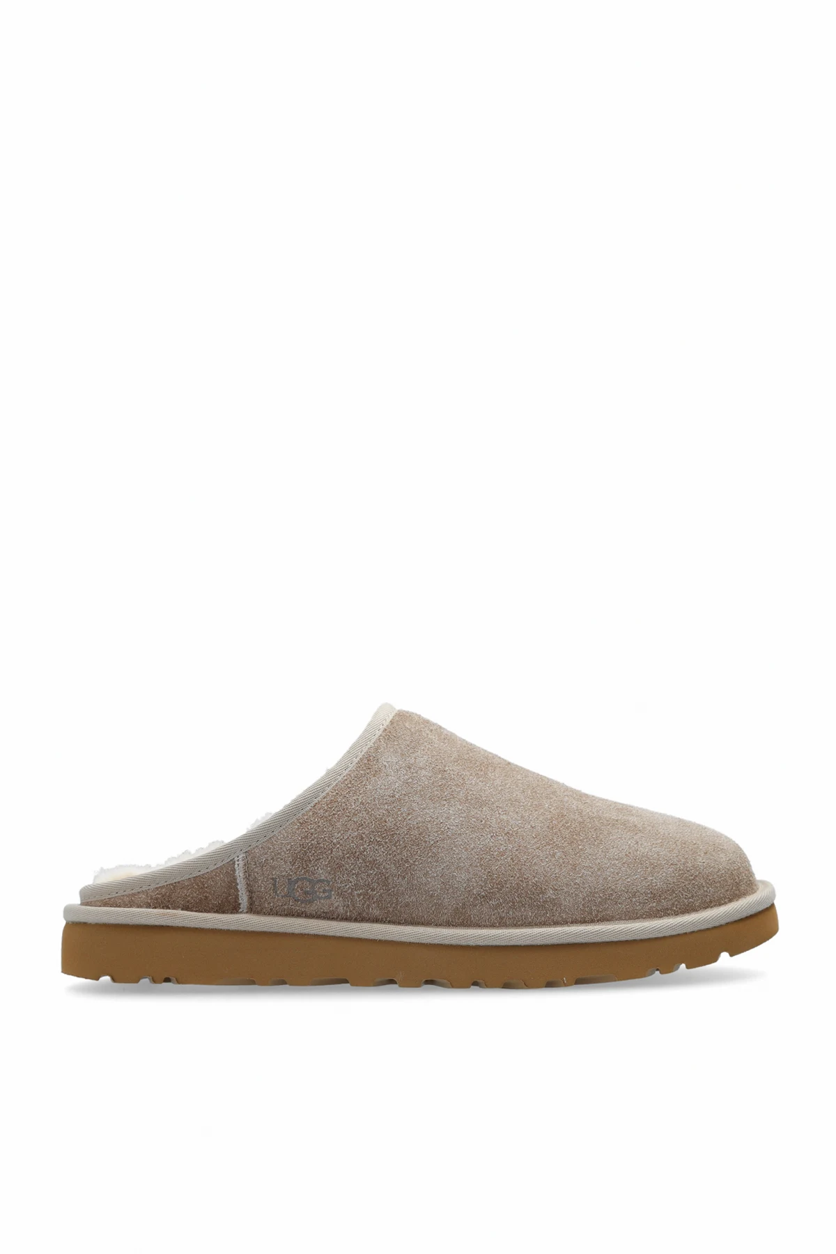 beige ‘Classic Shaggy’ slides