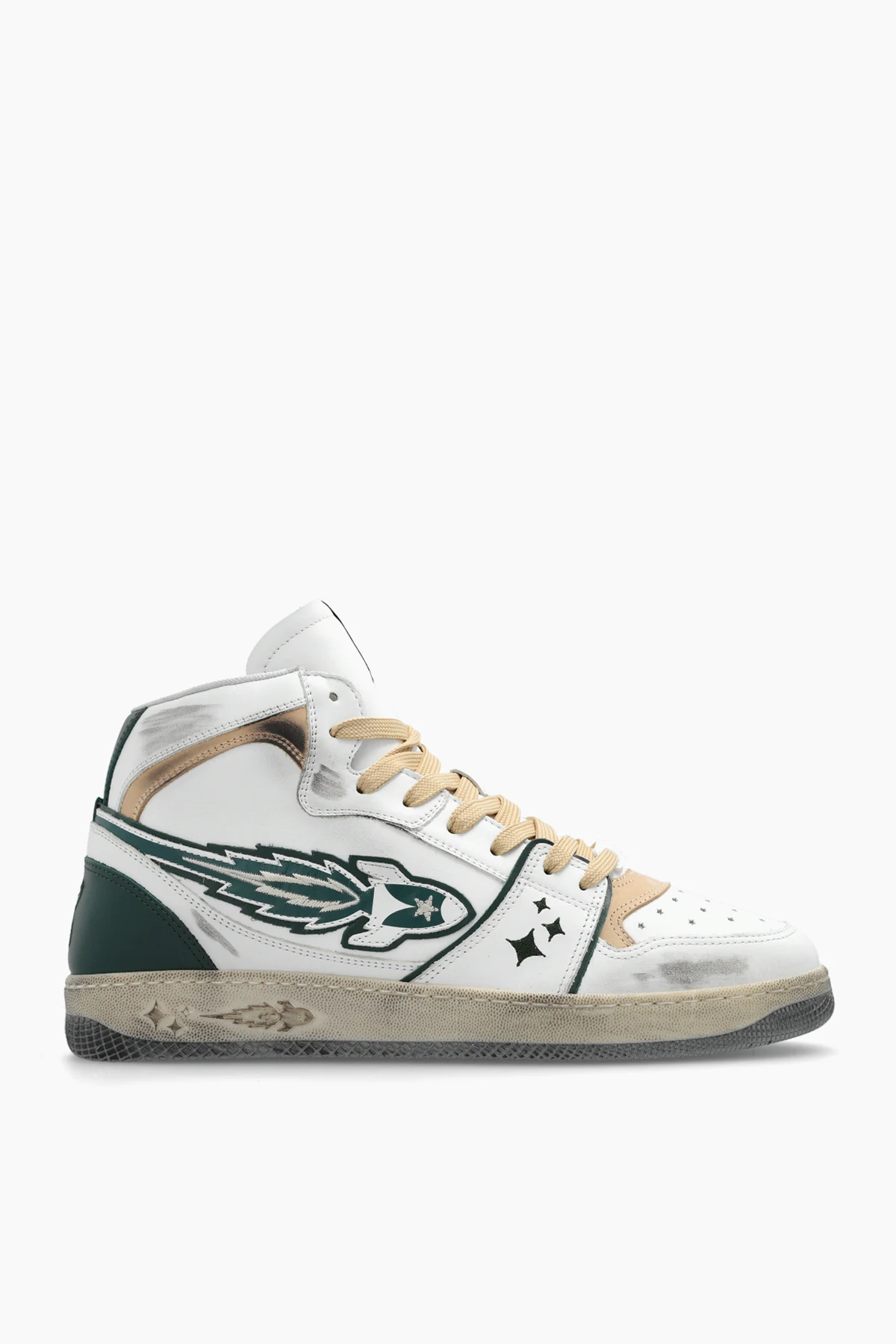 WHITE ‘EJ Egg Rocket’ high-top sneakers