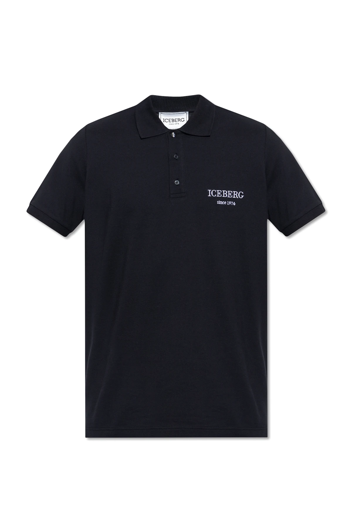 BLACK Polo shirt with logo
