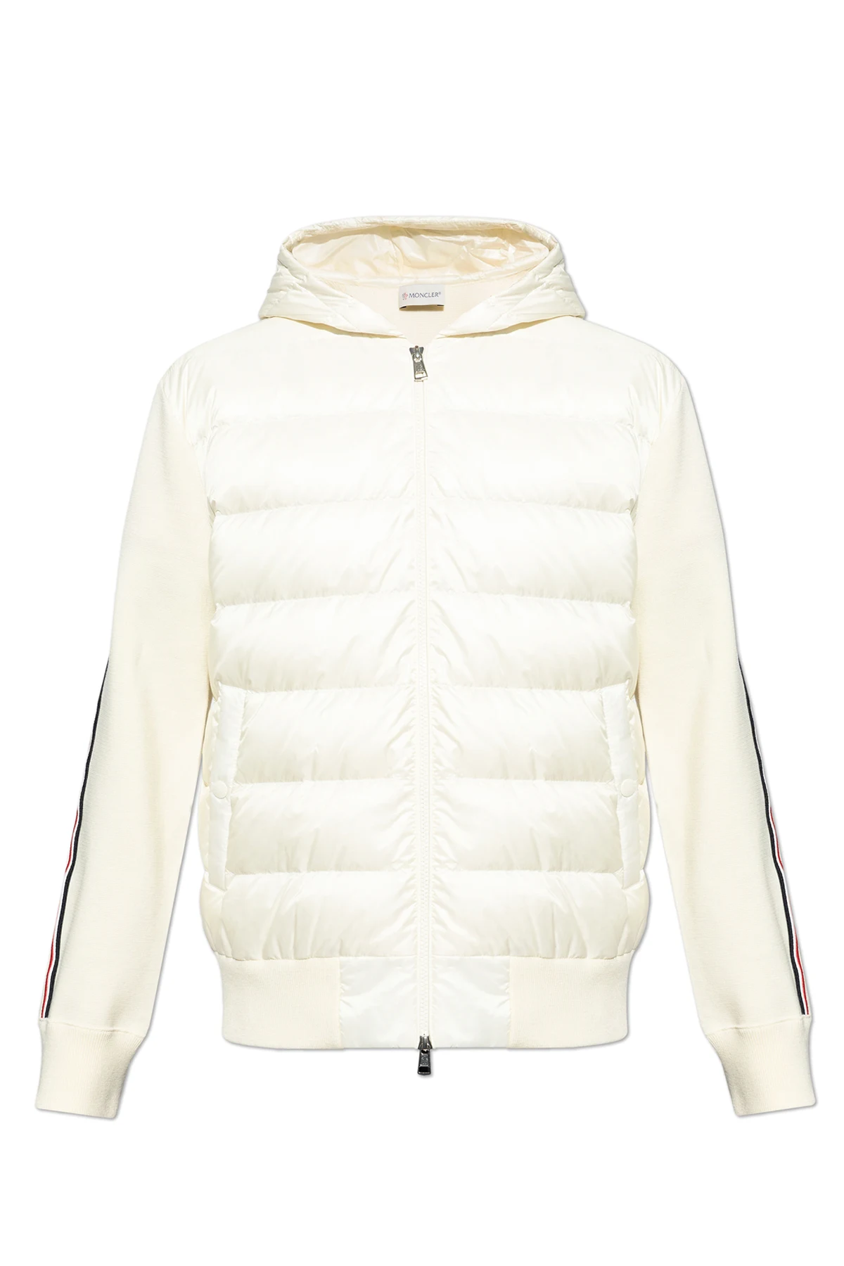 cream Cardigan with a quilted front
