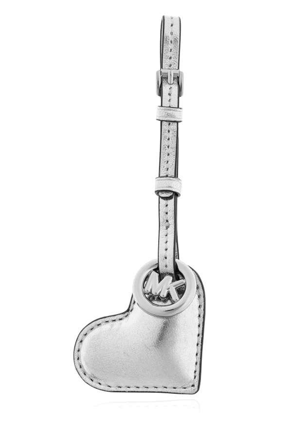 SILVER Keychain with heart-shaped pendant