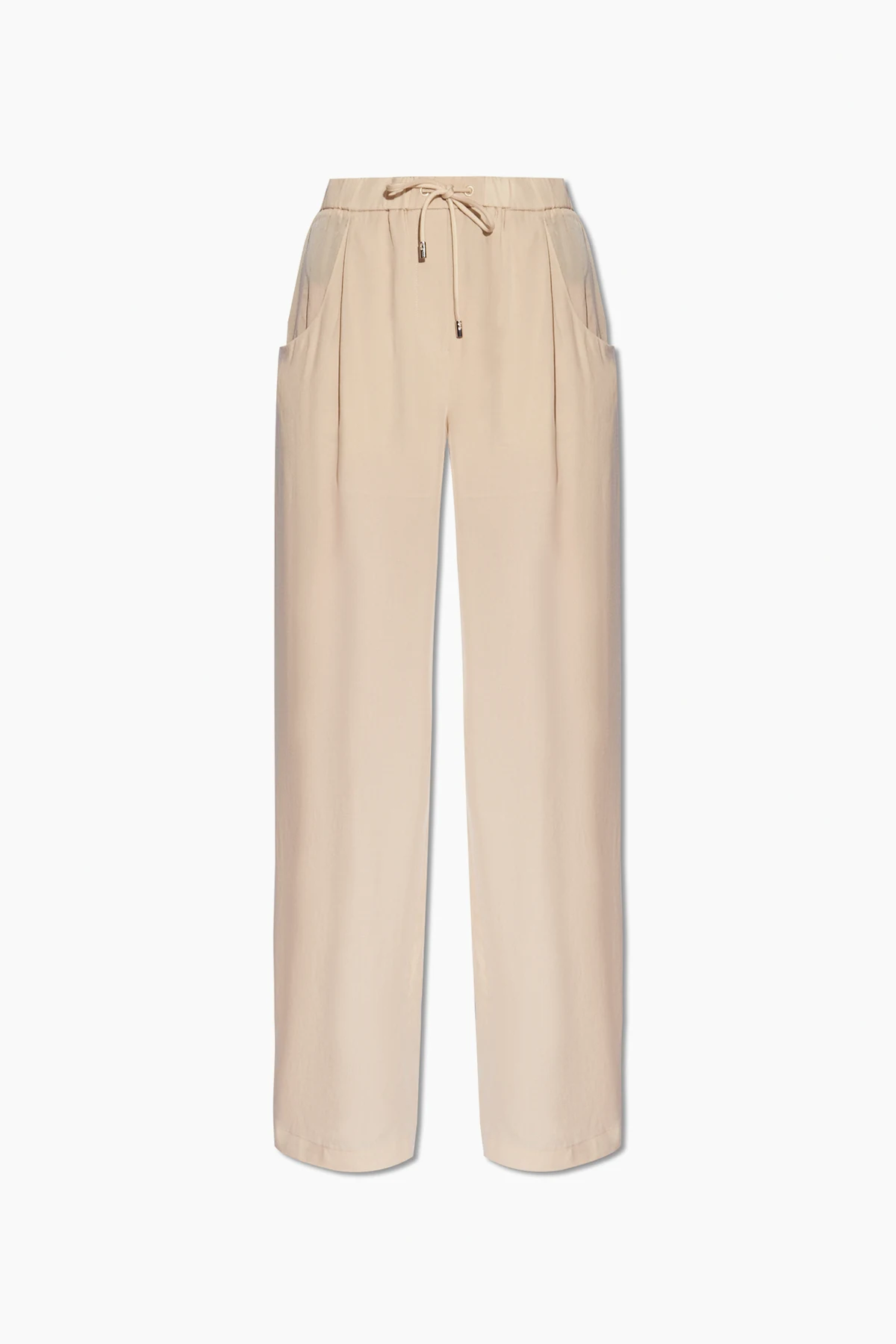 beige Loose fit trousers