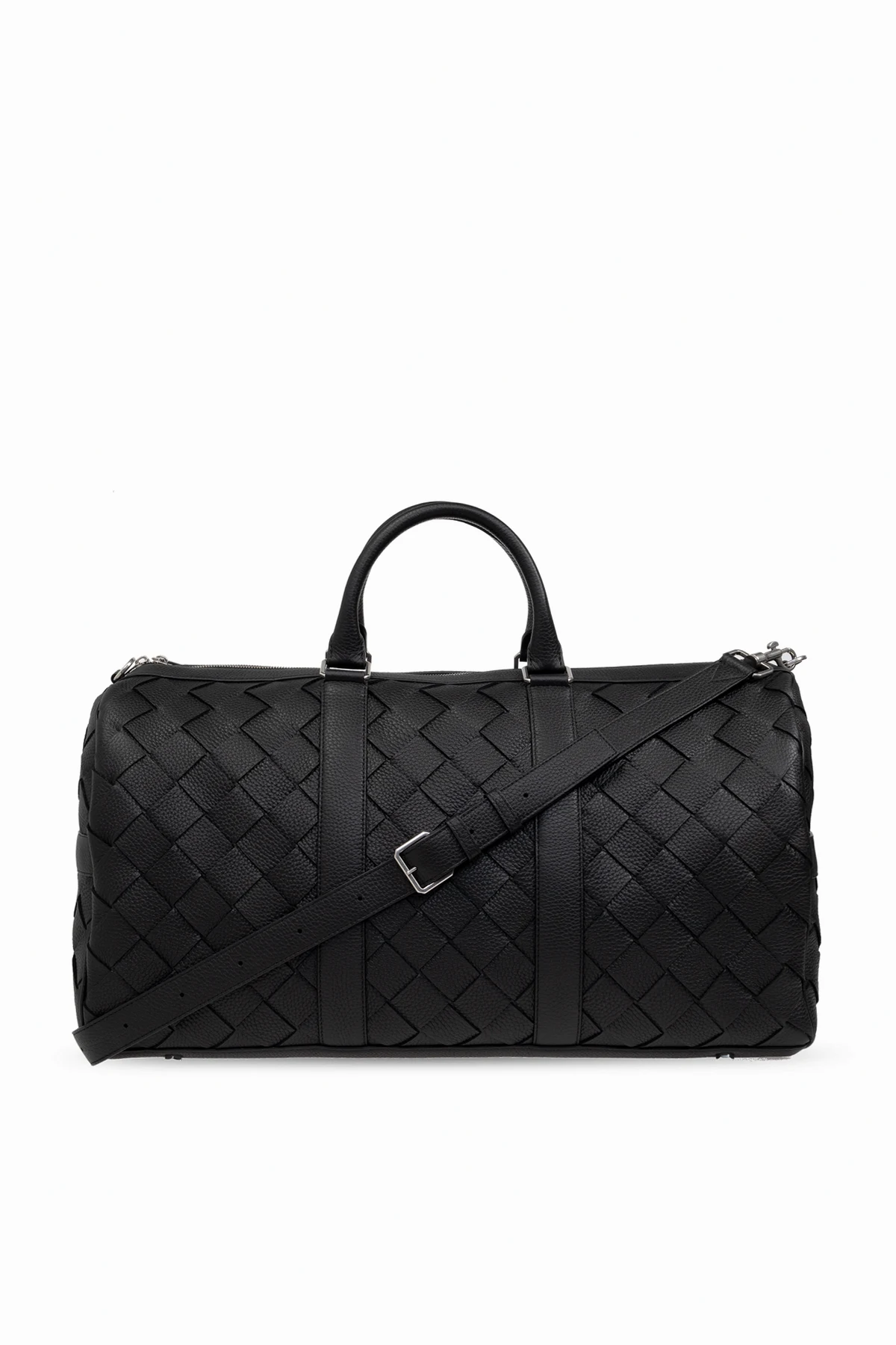 BLACK Leather carry-on bag