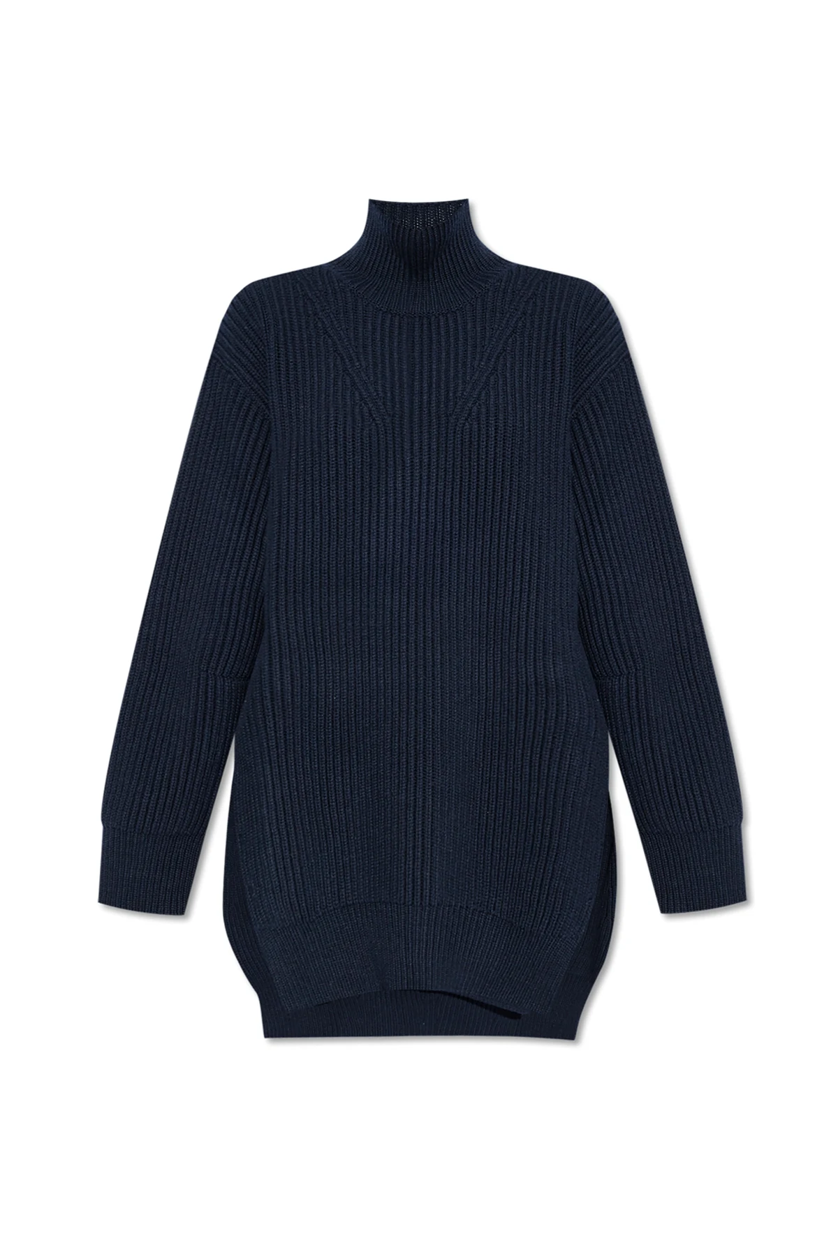 MARINEBLAU Wollener Rollkragenpullover