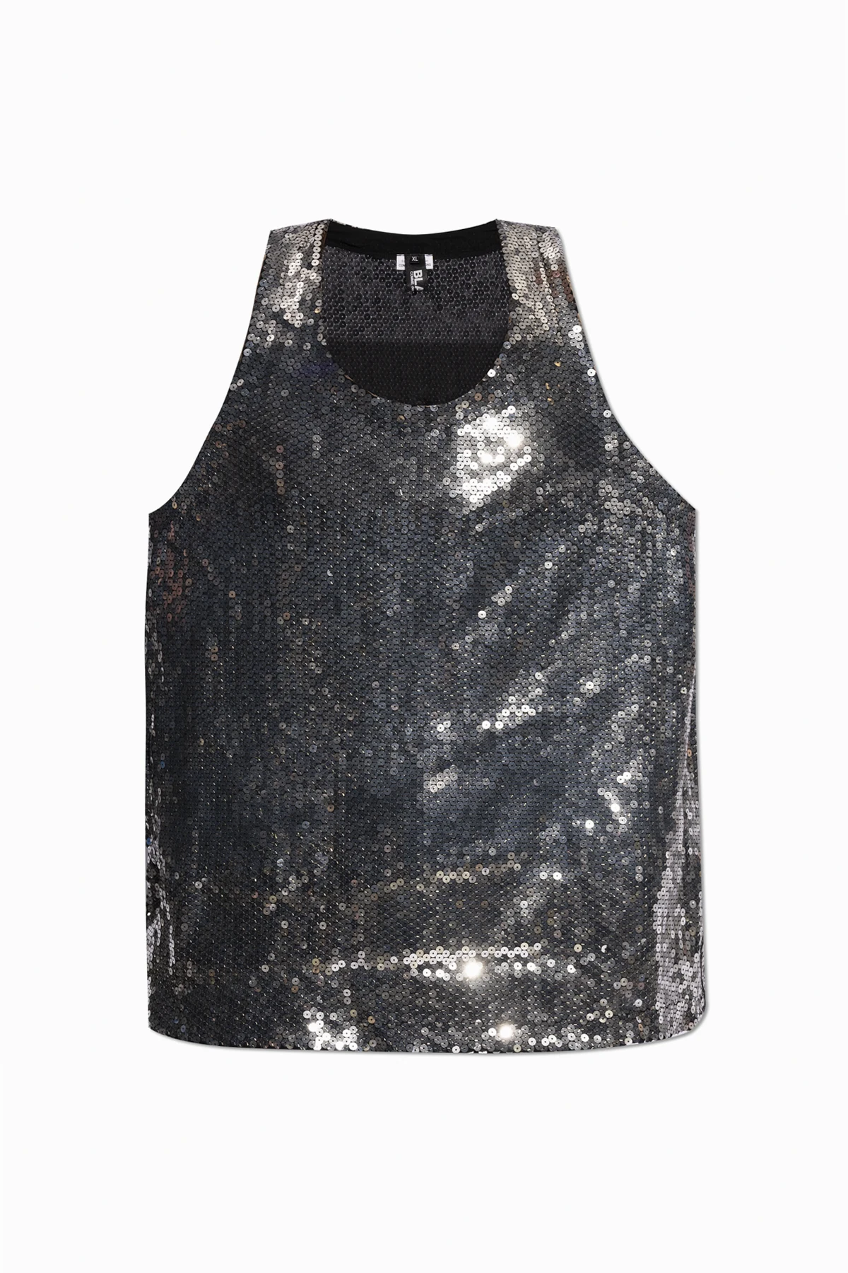 SILVER Sequin Top