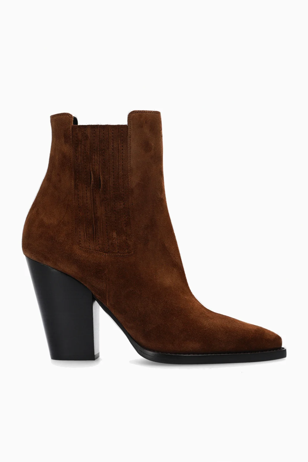 ‘Theo’ suede heeled ankle boots