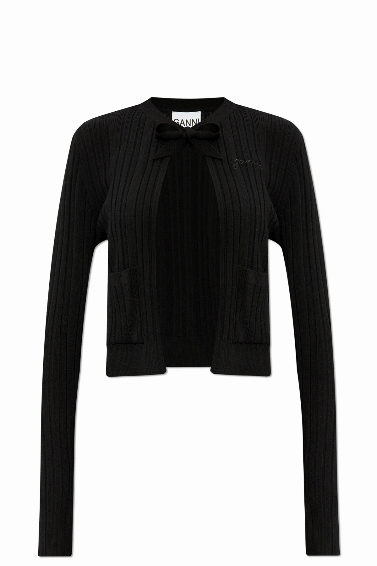 Ganni Cardigan mit Bindebändern