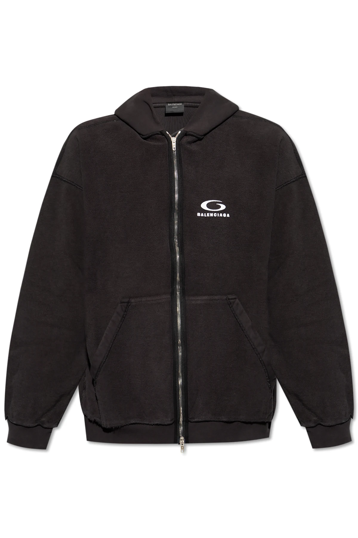 BLACK Zip-up sweatshirt