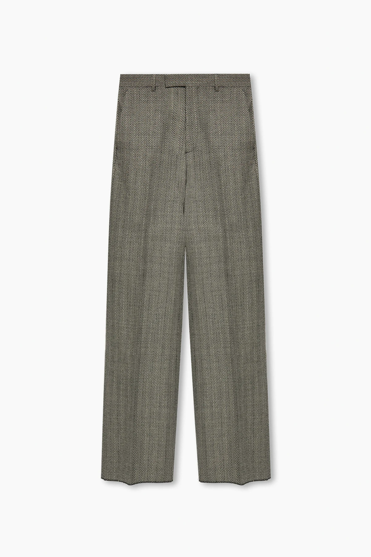 Pleat-front trousers in wool