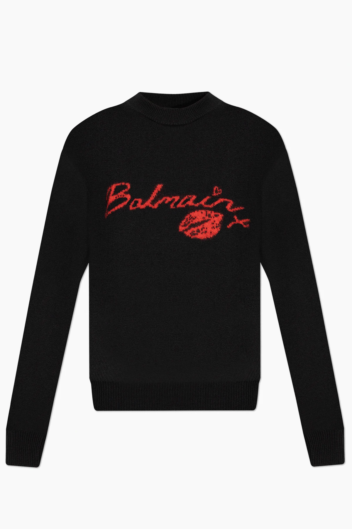 BLACK Sweater with embroidered logo
