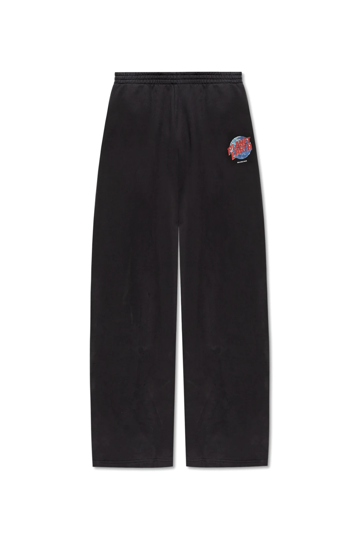 BLACK Sweatpants with worn effect