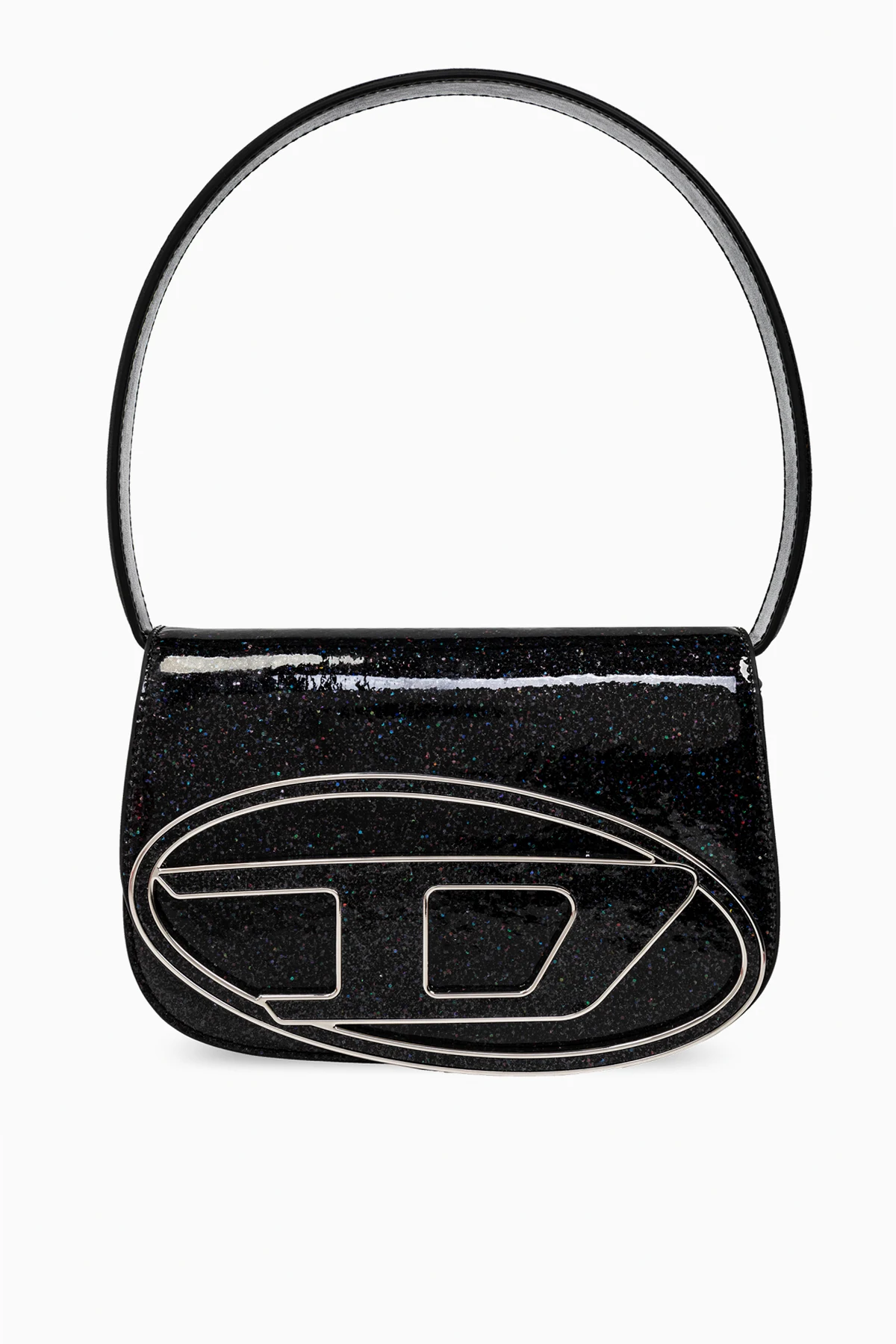 BLACK Glitter Shoulder Bag '1DR'