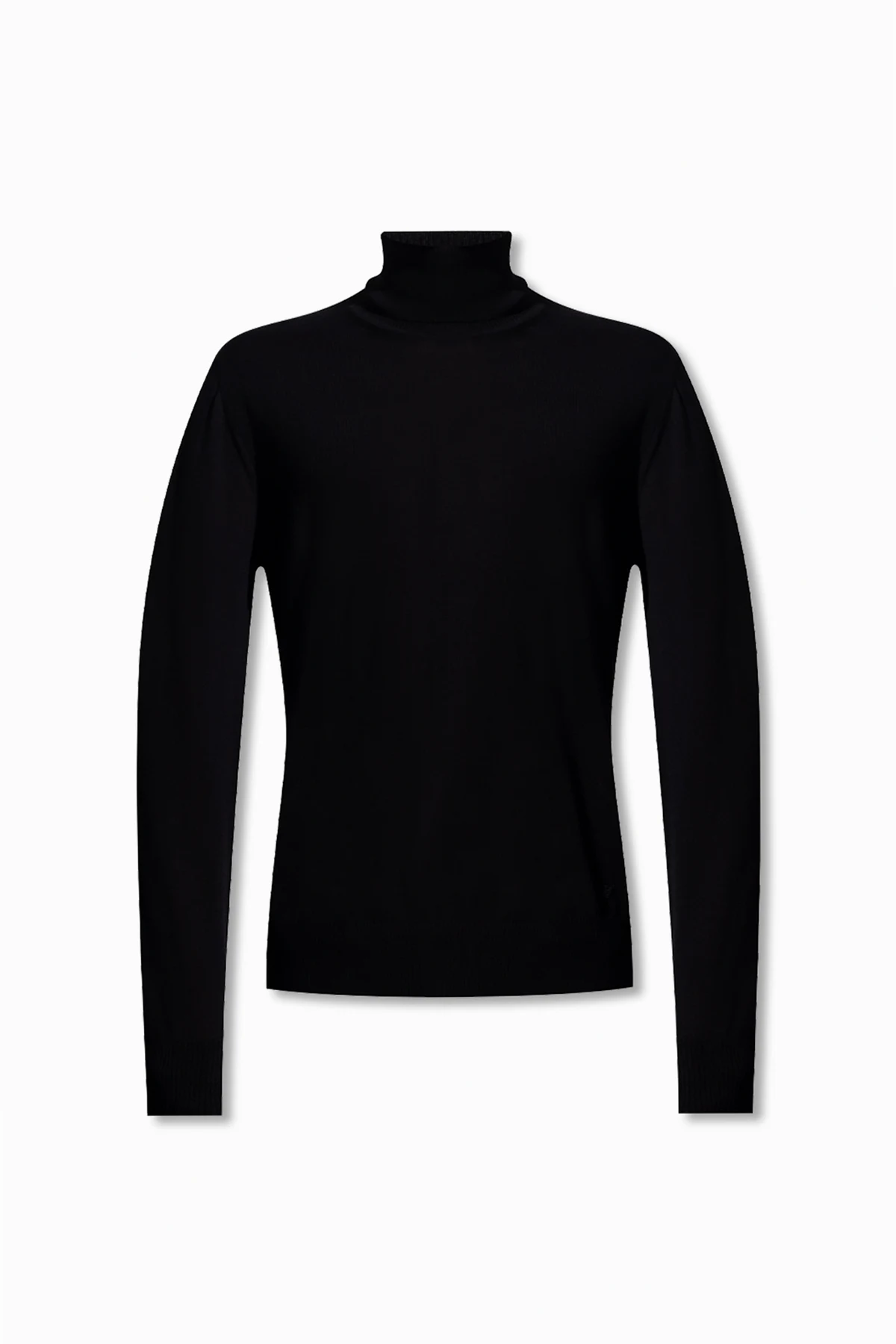 BLACK Wool turtleneck sweater